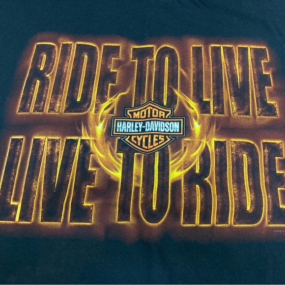 Harley-Davidson Ring of Fire American Eagle Denton County Texas T-Shirt - Picture 5 of 11